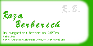 roza berberich business card